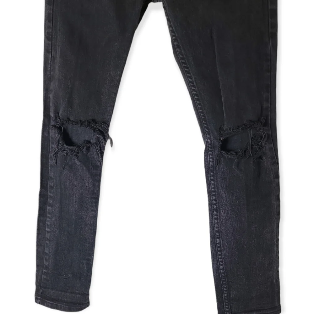 Pacsun men's skinny distress black jeans size 28x30 - Picture 4 of 6